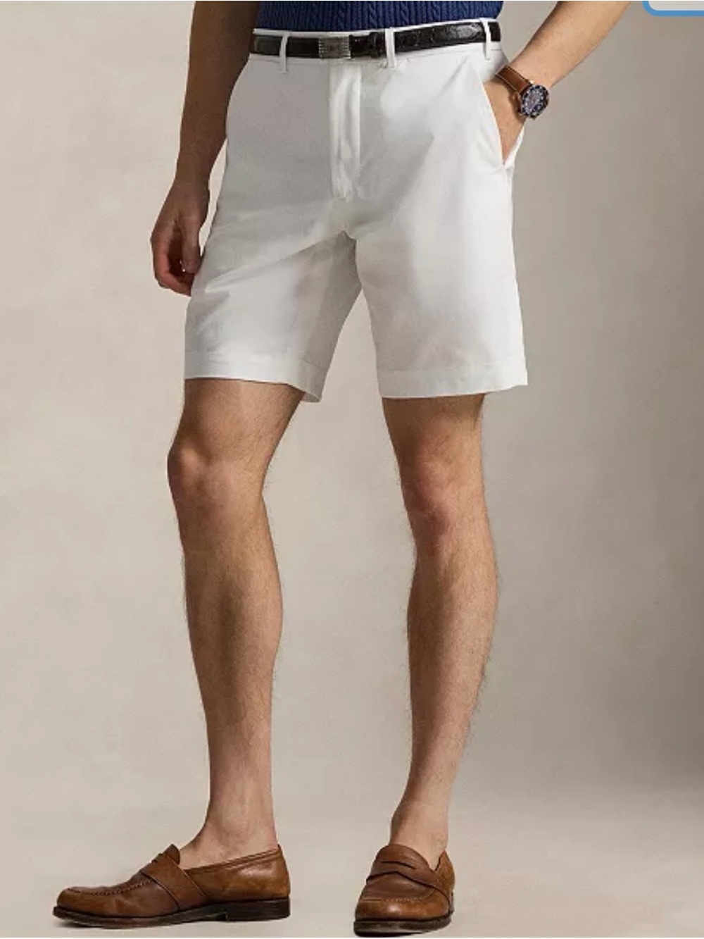 Polo by Ralph Lauren White Cotton Chino Shorts